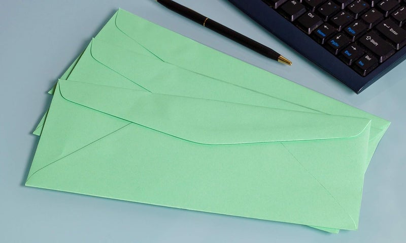 EnDoc #9 Colored Envelopes - 100 Pack - Green Pastel Color 3 7/8 x 8 7/8 envelope, Letter Size, For Home, Offices, Holiday, Invoices and Mailings - Image 3